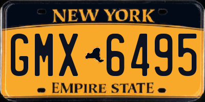 NY license plate GMX6495