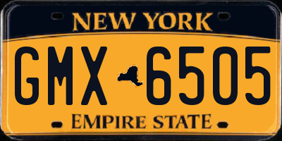 NY license plate GMX6505