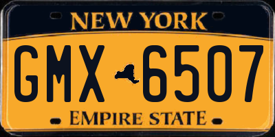 NY license plate GMX6507