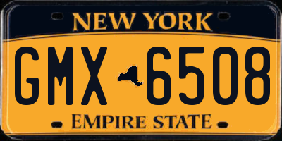 NY license plate GMX6508