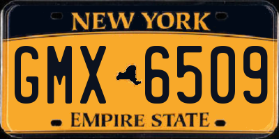 NY license plate GMX6509