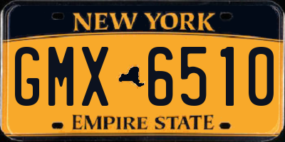 NY license plate GMX6510