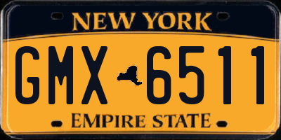 NY license plate GMX6511