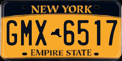 NY license plate GMX6517