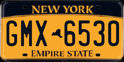 NY license plate GMX6530