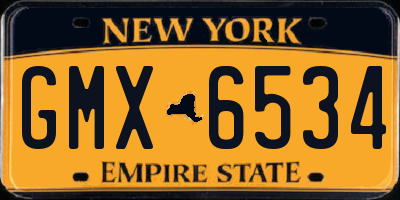 NY license plate GMX6534