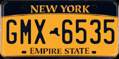 NY license plate GMX6535