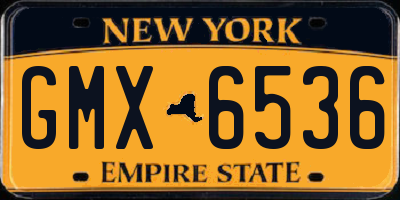 NY license plate GMX6536