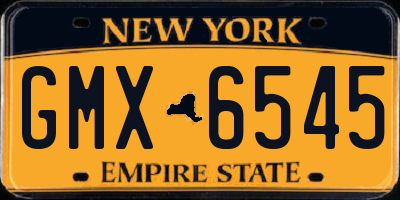 NY license plate GMX6545