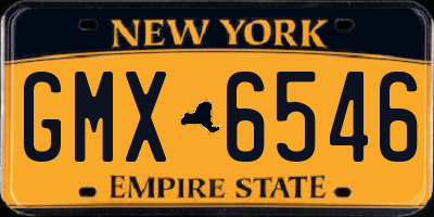 NY license plate GMX6546