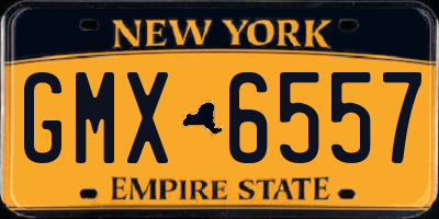 NY license plate GMX6557