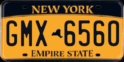 NY license plate GMX6560