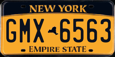 NY license plate GMX6563