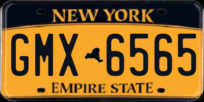 NY license plate GMX6565