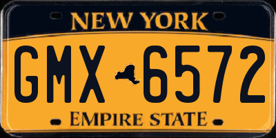 NY license plate GMX6572