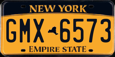 NY license plate GMX6573