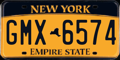 NY license plate GMX6574