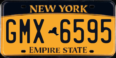 NY license plate GMX6595