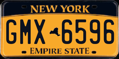 NY license plate GMX6596