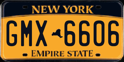 NY license plate GMX6606