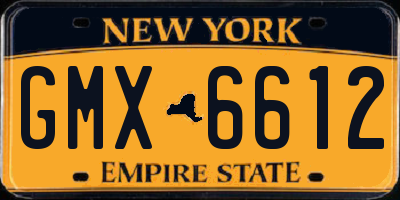 NY license plate GMX6612