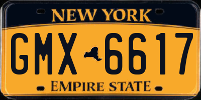 NY license plate GMX6617