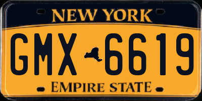 NY license plate GMX6619