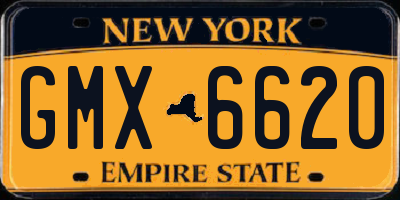 NY license plate GMX6620