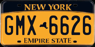 NY license plate GMX6626