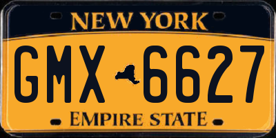 NY license plate GMX6627