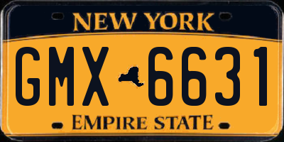 NY license plate GMX6631