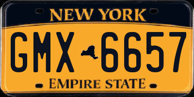 NY license plate GMX6657
