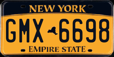 NY license plate GMX6698