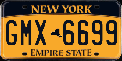 NY license plate GMX6699