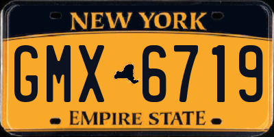 NY license plate GMX6719