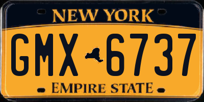 NY license plate GMX6737