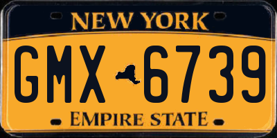 NY license plate GMX6739