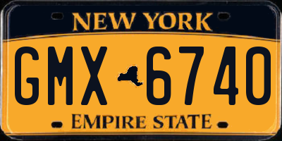 NY license plate GMX6740