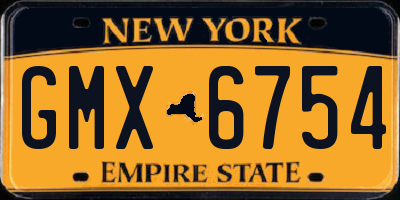 NY license plate GMX6754
