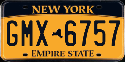 NY license plate GMX6757