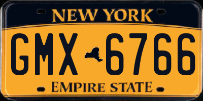 NY license plate GMX6766
