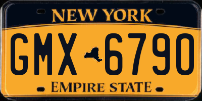 NY license plate GMX6790