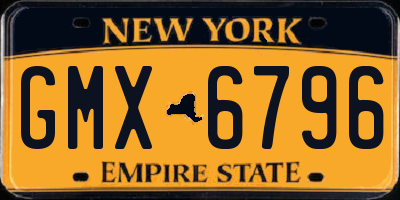 NY license plate GMX6796