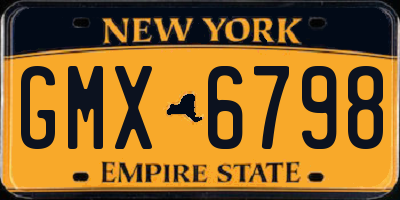 NY license plate GMX6798