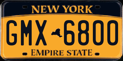 NY license plate GMX6800