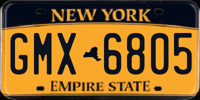 NY license plate GMX6805