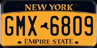 NY license plate GMX6809