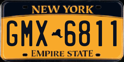 NY license plate GMX6811
