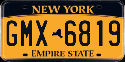 NY license plate GMX6819