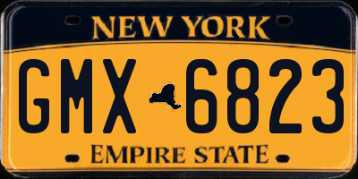 NY license plate GMX6823